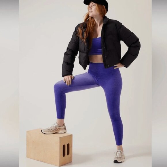 Small - ATHLETA - Elation Velvet Tight Blue Leggings NEW $109 msrp - Picture 6 of 6